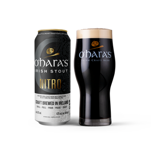 O'Hara's Irish Stout Nitro 440ml x 10 Cans & 2 Glasses